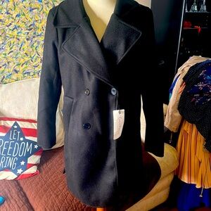 Chou Yatou Wool Blend Pea Coat M